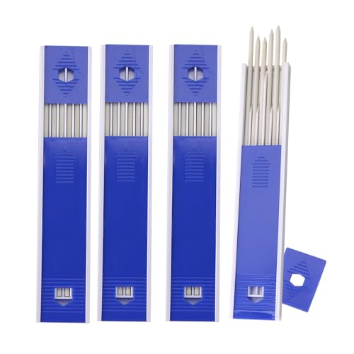 Glimpsesun 24 Pieces Carpenter Pencil Lead Refills 2.8 mm White, Solid Mechanical Carpenters Pencils Refill Replacement