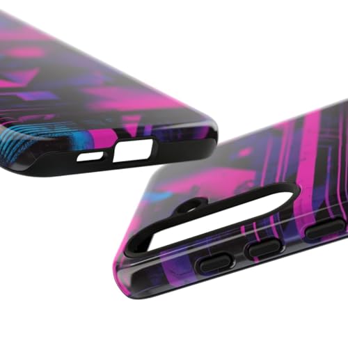 Coque rigide brillante S24 Plus rose géométrique, une protection premium - 3