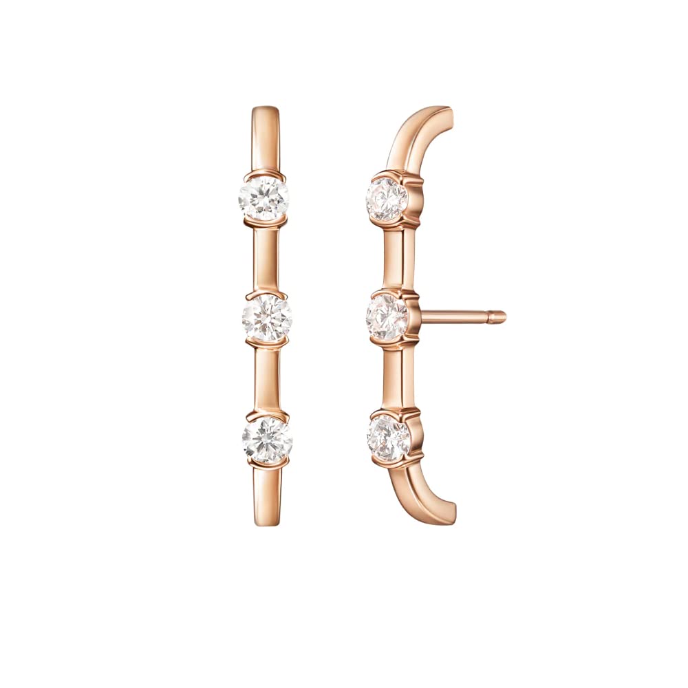 MINUTIAE 14K Metal Stamp Stud Earrings With White Solitaire Swarovski Crystal Diamonds for Women and Girls - Rose Gold Plated | Stylish, Traditional, Western and Fashion Wear (B0B42Q83JM) Amazon Price History, Amazon Price Tracker