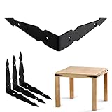 KOXHERO Farmhouse Metal Corner Brackets Decorative Wood Table 6.1