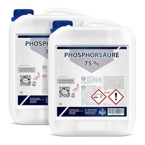 Phosphorsäure 75% 10 L | Rostumwandler Rostentferner Rostlöser für Metall Konzentrat zum Anmischen