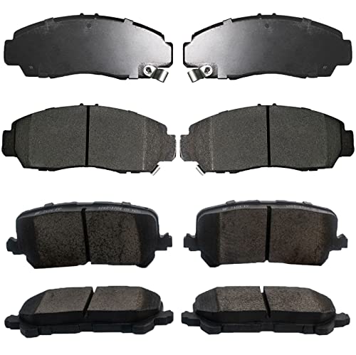 EXPPOWER Replacement for Front and Rear Ceramic Brake Pads 2008-2012
