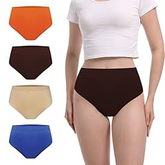4pcs Thong-orange Blue Beige Coffee