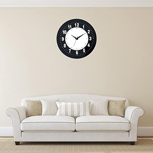 Image of Elica Round Analog Wall Clock with LED Back Light 30 cm x 30 cm (White)