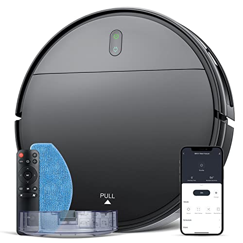 Robot Vacuum and Mop Combo, Robotic Vacuum Cleaner with Schedule, WiFi/App/Alexa, 2 in 1 Mopping Robot Vacuum with 230ML Water Tank, Self-Charging, Slim, Ideal for Hard Floor, Pet Hair, Carpet