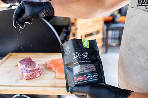 REDMOND Real Salt Kirsche Räuchersalz, 369g Beutel - 30 Stunden lang geräuchertes Real Salt mit Kräutern, natürlich, ohne Zusatzstoffe
