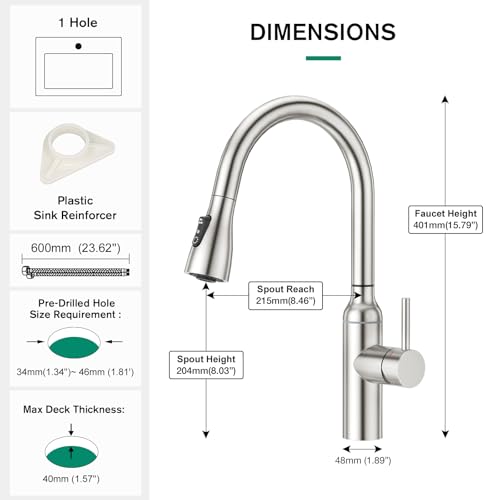 Küchenarmatur mit Sensor und Ausziehfunktion für die moderne Küche