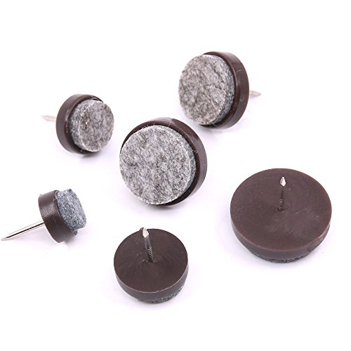 Glarks Heavy Duty Nail-On Brown Felt Furniture Pads #TOP29