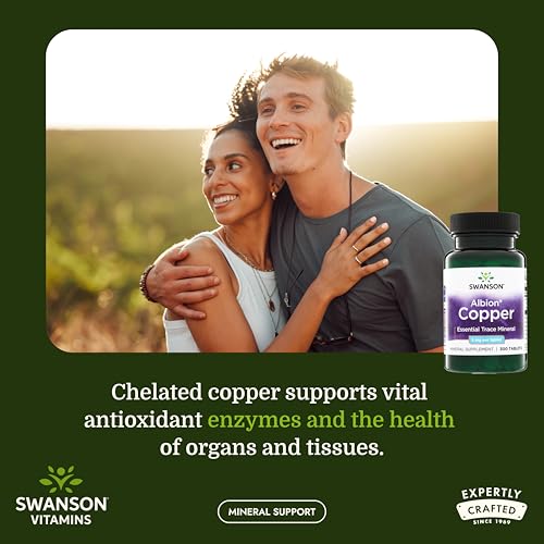 Image of Swanson Copper Tablets, Chelated Copper Supplement, 2 mg, 300 Count