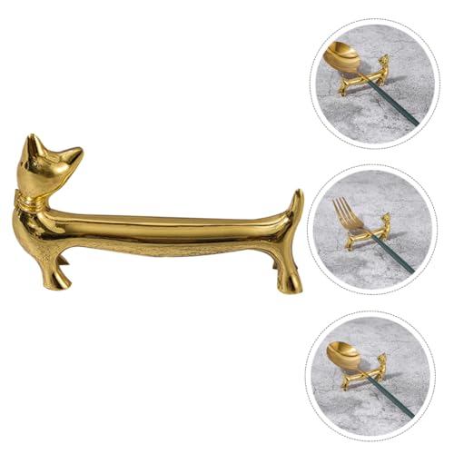 SMASOLO Adorable Cat Design Metal Chopstick Rest Kitchen Utensil Holder Prevents Rolling Easy to Clean for Restaurant and Home Use