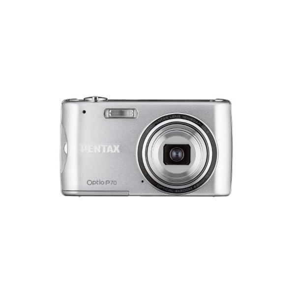 Pentax Optio P70 Digitalkamera (12 Megapixel, 4-fach opt. Zoom, 6,9 cm (2,7 Zoll) Display) silber
