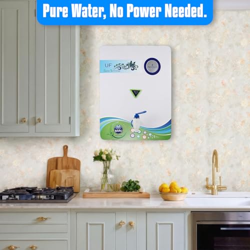 AQUA DOVE UF Non-Electronic Filter Water Purifier - 20 Liters | Compact & Sleek Design with Advanced Ultrafiltration Technology | Electricity Free Operation | Water Purifier for Home & Kitchen