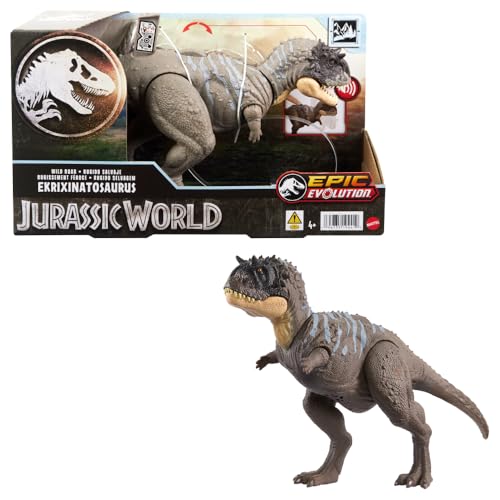 Mattel Jurassic World Figurine Dinosaure Sauvage rugit et Frappe modèles Assortis (HLP14)