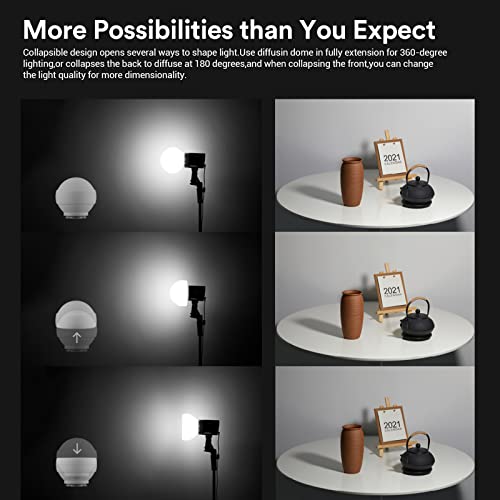 Image of Godox ML-CD15 Diffusion Dome w /3 adapters, Flash Light Diffuser, Fit for Godox V1 Pro V1 AD100 Pro AD200Pro AD300Pro AD400Pro V860III V860II V850III TT685II TT600 TT600S AD200 ML60II Bi ML30 ML60, etc