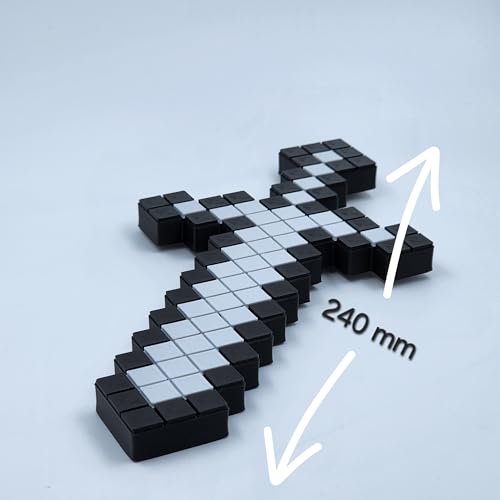 Image of 3D Printed Pixel Sword Toy | Blocky Gaming Prop | Safe Cosplay Accessory for Kids & Fans, Multicolor