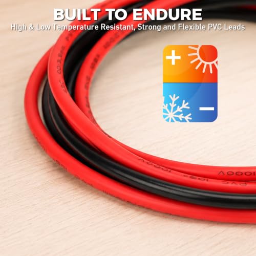 Image of 29-Piece Multimeter Test Leads Set, CAT.III 1000V / CAT.IV 600V Multimeter Probes with Alligator Clips, Piercing Probes, Needle Probe, Replaceable Probe Accessories, Soft PVC Volt Meter Lead