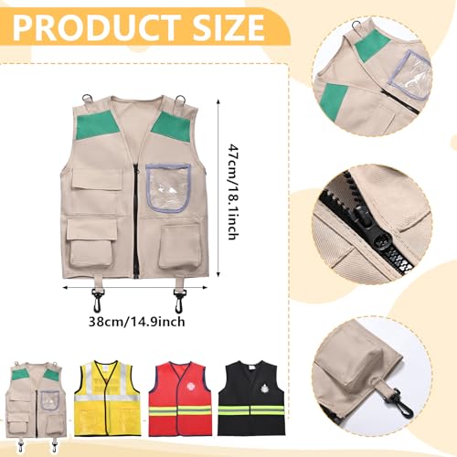 HarnyLoom Kids Police Fireman Explorer Construction Worker Costume - Image 3