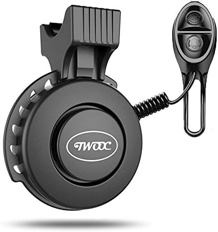 Electric Bike Horn Electronic Bicycle Bell 100-120 DB Waterproof 4 Sound Modes with Rechargeable Battery (Black)