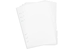 6 Ring Binder Dividers A5 - Clear Insertable & Durable Index Dividers