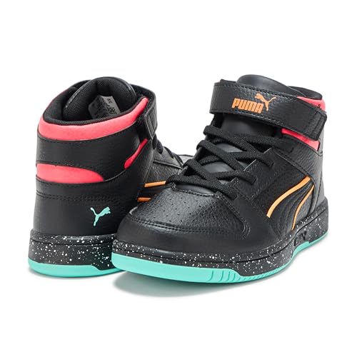 Image of PUMA Kids' Rebound Layup Mid Hook and Loop Sneakers