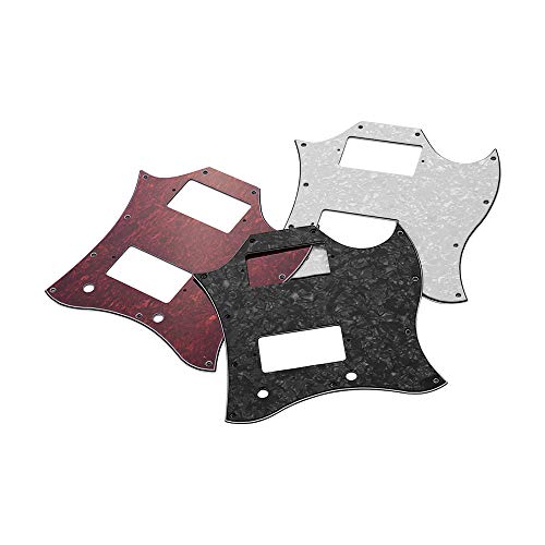 RuleaxAsi Placa do risco do Pickguard da guitarra do PVC HH para a pérola branca das guitarra elétri