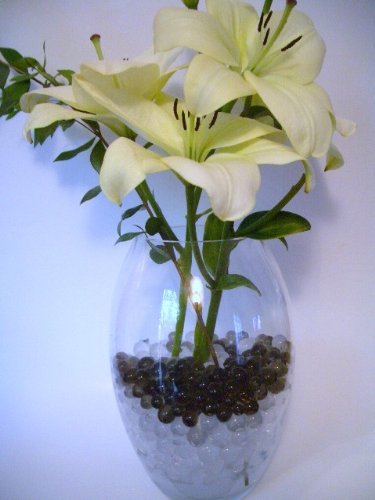 Water Pearls Gel Beads- Wedding & Event Centerpieces- Cosmo Beads (Tm)-Makes 3 Gallons (4 Oz. Pack) (Black) #TOP4