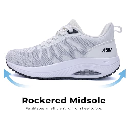 Image of QAUPPE Womens Walking Shoes with Arch Support Athletic Orthotic Sneakers for Women Foot Pain Relief