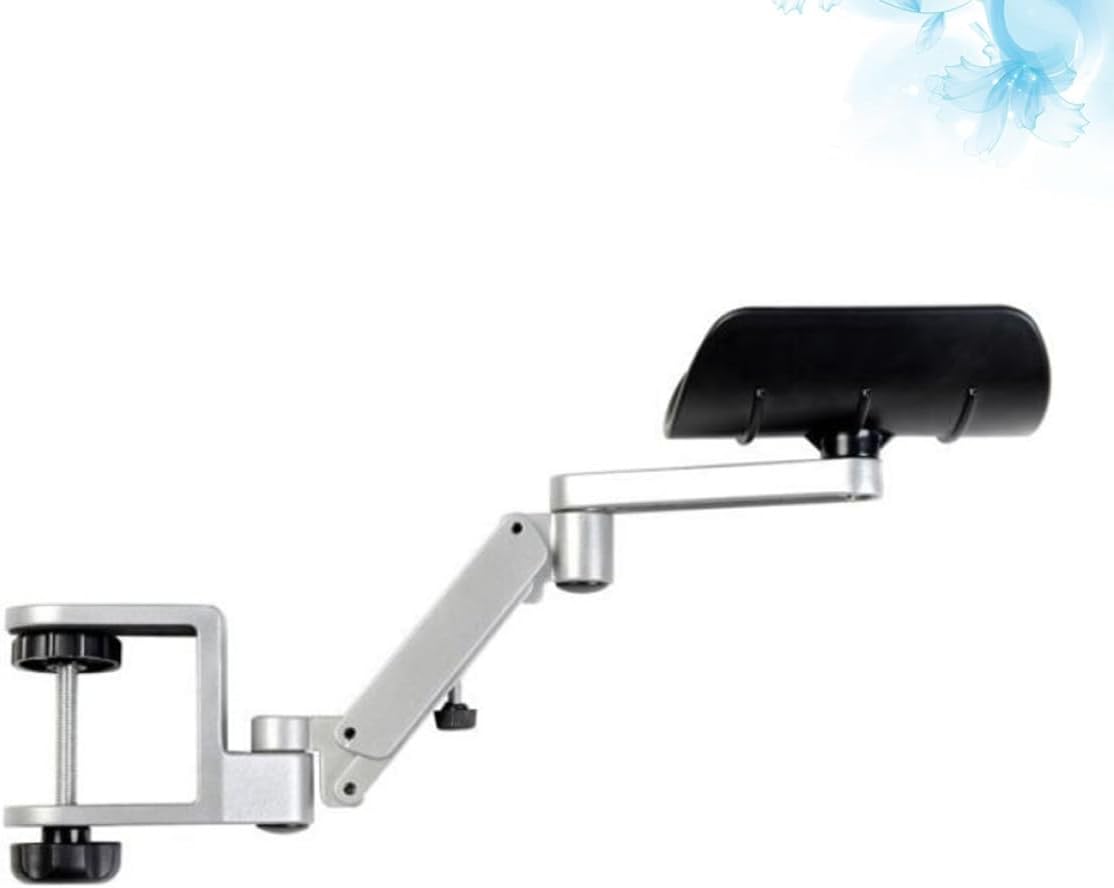 Ergonomic Aluminum Computer Arm Support Adjustable Height and Wrist Pad for Home Office Use
