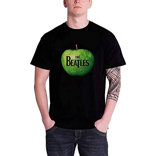 Amazon.com: The Beatles Men's Apple Short Sleeve T-shirt, Black