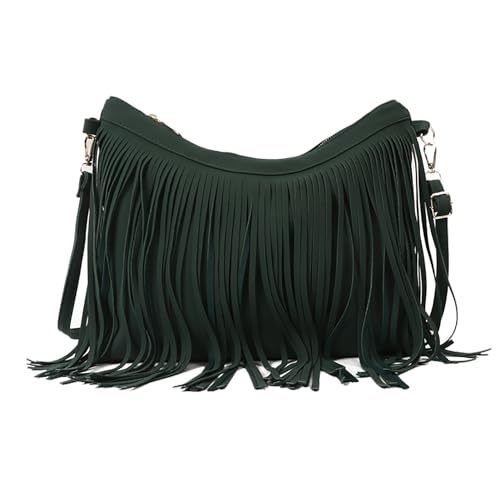 Bolso de la de la Borla, Bolso de la Franja de las Mujeres del Poliéster del Color Sólido de la Moda para el Diario (Talla única)