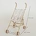 Doll Stroller – Neutral Color Lightweight & Flexible Stroller - Baby Doll Stroller for Kids 3+ - Chic Floral Print - 22