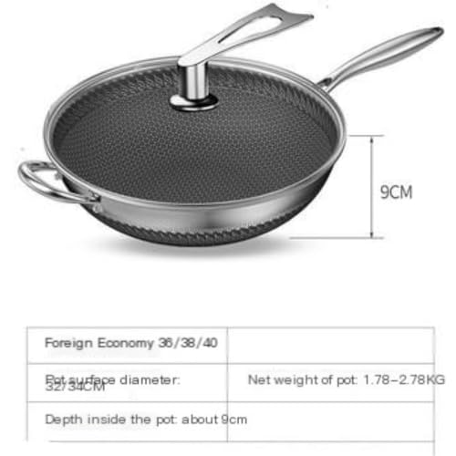 Wok convexo de acero inoxidable 316 - 40 cm miniatura 5