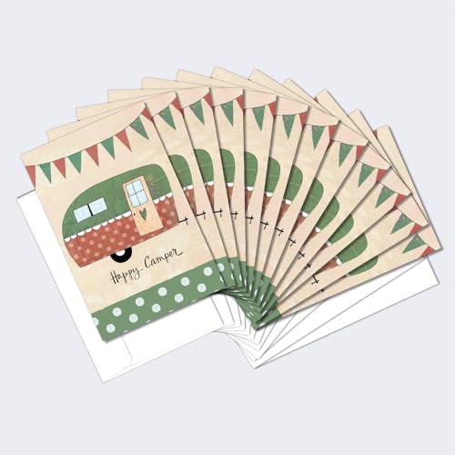 Tree-Free Greetings cartes de vœux Happy Camper 12 pièces