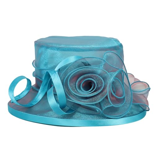 Sombrero de ala ancha de organza Kentucky
