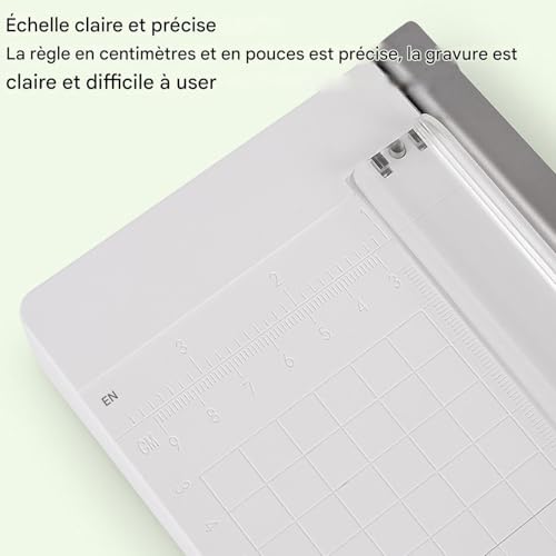 Coupe document professionnel robust avec guide de coupe précis pour atelier et bureau