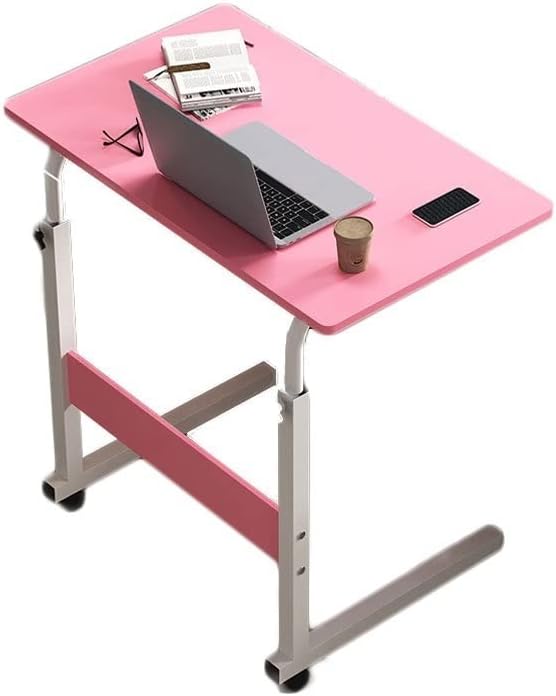 End Table,Rolling Desk Portable Laptop Desk with Wheels,Laptop Cart Desk Cart Adjustable Side Table (Color : A)