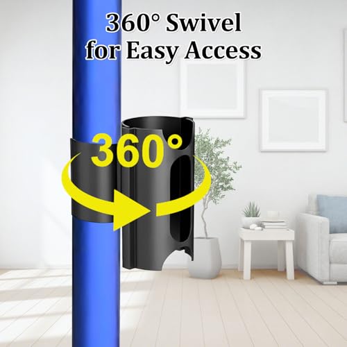 Image of Vacuum Attachment Holder for Dyson V7 V8 V10 V11 V15 G5 | Holds 2 Attachments on Telescopic Wand | Effortless Installation| 360 Rotating Tool Clip, No Longer Easily Lose Accessories