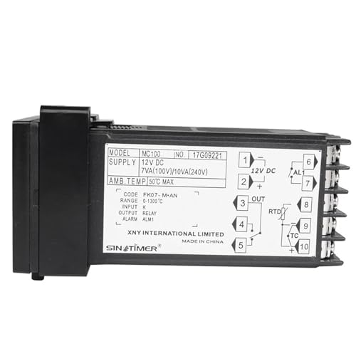 Termostato digital PID 24V para sensor K J E PT100 con salida de relé 3