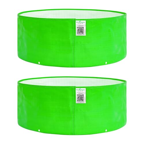 Anandi Green's Premium HDPE Uv Protected 260 GSM Round Green Colour Plant Grow Bag Suitable for Terrace and Vegetable Gardening Size 24X9 INCH Pack of 2