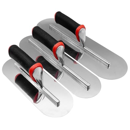 Hubaow 3 Pack Pool Trowels, Concrete Tools Set (16”x5" & 14"x4" & 11"x4")