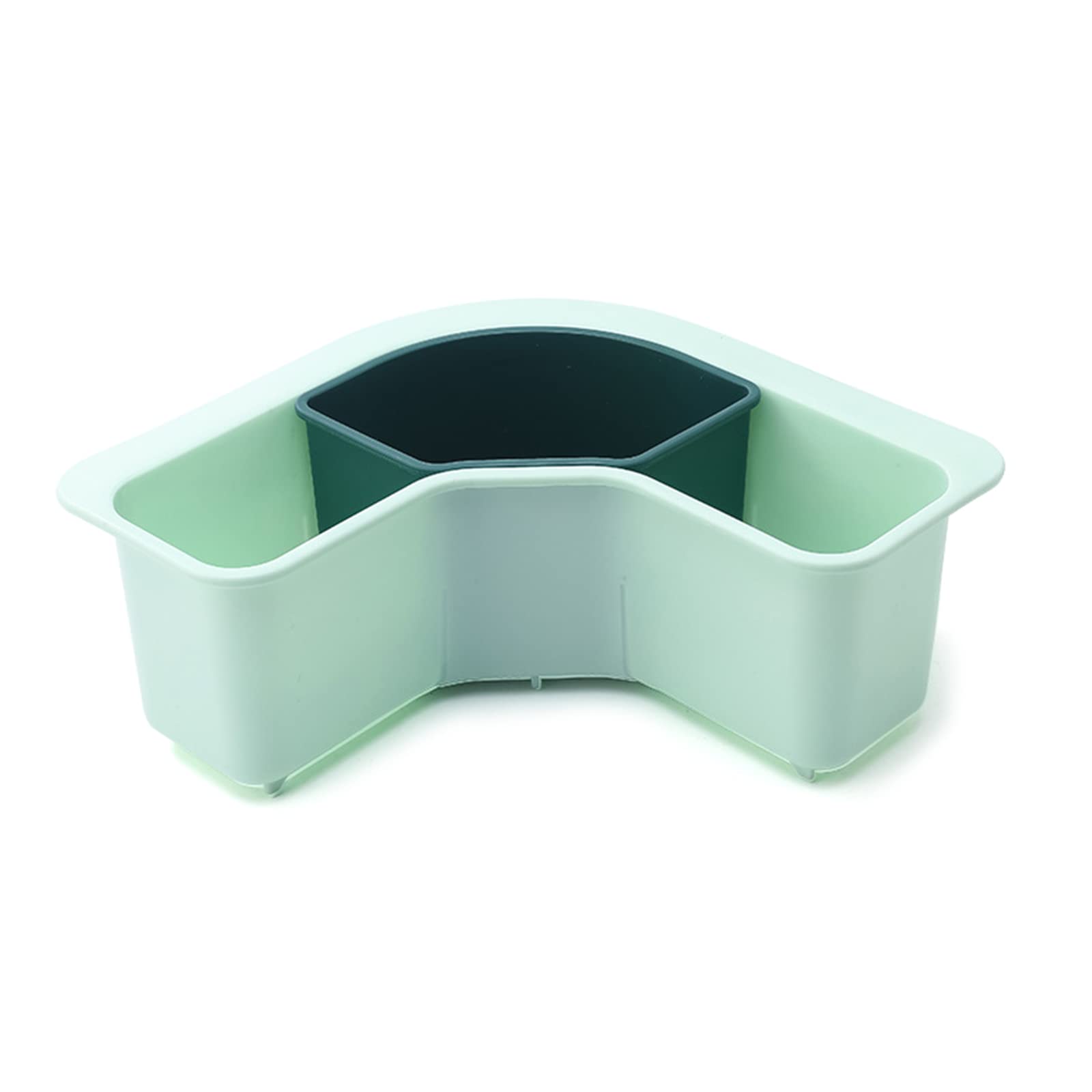 Tsophreniq Sink Basket Storage Rack Sucker Sink Sponge Holder Double-layered for Kitchen Bathroom Corner Saving Space Gift Drain Shelf Strainer