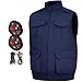 Ventilatore Estivo Gilet di Raffreddamento Cappotto Fresco Ghiaccio Aria Condizionata Abbigliamento USB Estate Caccia Escursioni Pesca Protezione Solare Abbigliamento,Blu,XXL