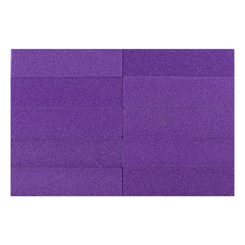 jojofuny 10 Limas de Uñas Esponja Morado Bloque Pulidor de Cuatro Caras para Manicura y Pedicura Herramientas Profesionales para Salón y Uso Doméstico
