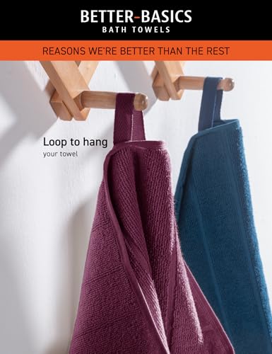 Image of DAMENSCH 100% Cotton Towel, Super Soft Towels for Bath Large Size, Ultra Absorbent, Quick Dry Towel for Women, Long Lasting Colours Towels for Bath Men-Twilight Grey