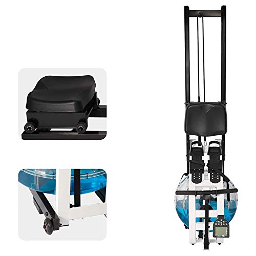 Image of Water Resistance Rowing Machine Home Use Simulate Underwater Sound Indoor Rower Foldable Rowing Machine with LCD Display Display Time Speed Distance Calories Etc
