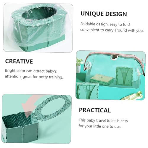 Toilettes pliables bébé ORFOFE pot de voyage vert en plastique PP