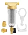 Valquave Spin Down Sediment Filters, 40-50 Micron Reusable Water Prefilter System, 3/4" MNPT,BPA-Free Lead-Free Heavy Duty Brass
