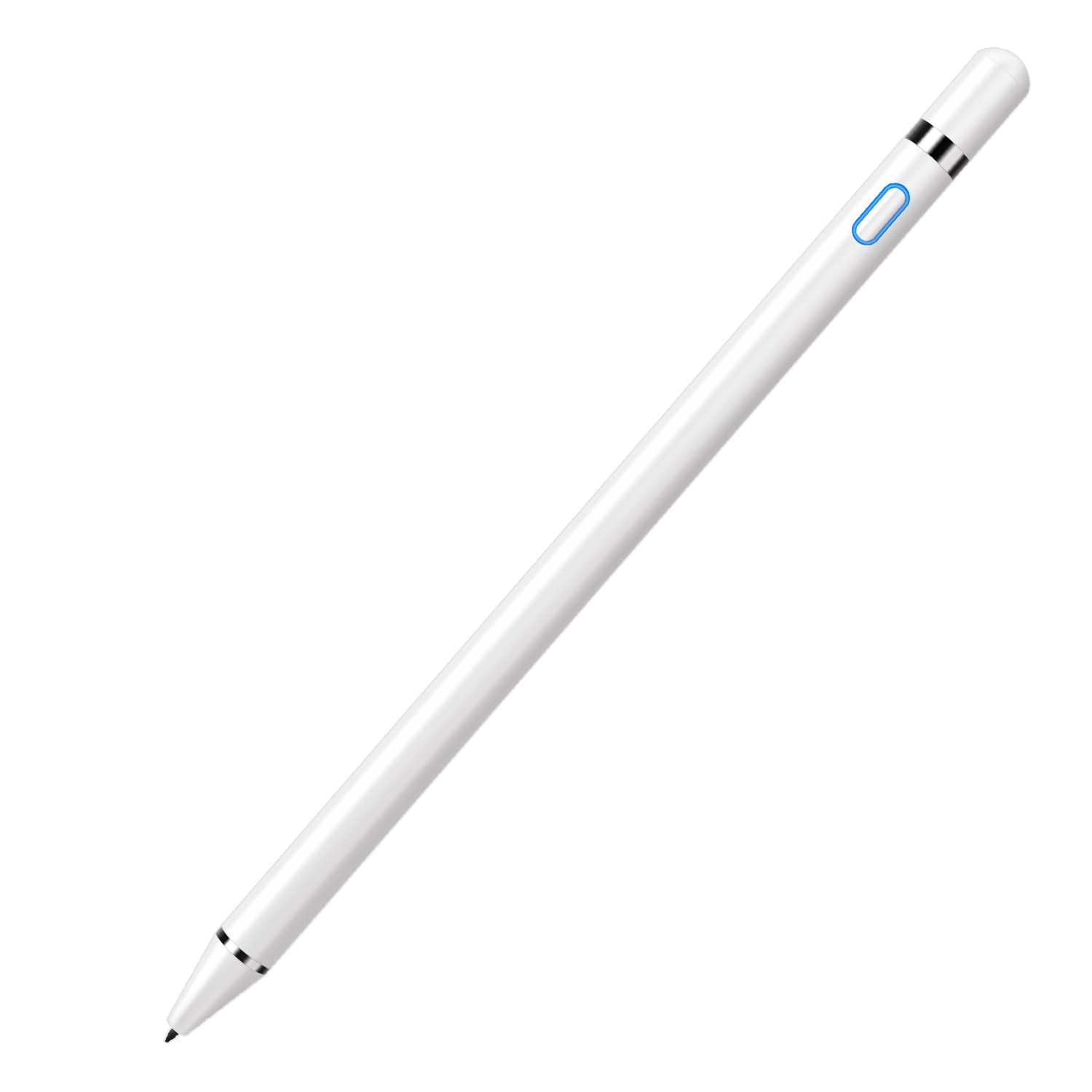 STYLUSHOMEStylus Pen for iPad, Rechargeable Fine Point High Sensitivity Digital Pencil for Drawing and Writing, Compatible with iPhone iPad and Touch Screen Phone/Tablet (White)