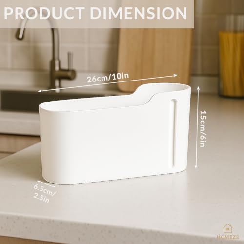 Image of HOMEZE Wall-Mounted Garbage Bag Dispenser | Punch-Free No-Drill Trash Bag Storage Organizer for Kitchen, Bathroom & Office | Space-Saving Refillable Waste Bag Holder Box (Durable & Compact Design)