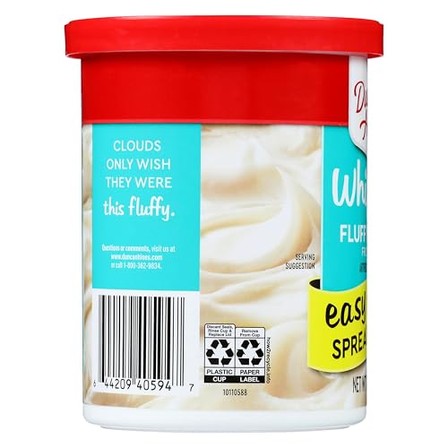 Duncan Hines Whipped Fluffy White Flavored Frosting, Valentine's Day Cookie Decorating, 14 oz.